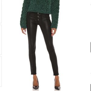 PAIGE HOXTON ULTRA SKINNY BLACK HIGH WAISTED JEANS